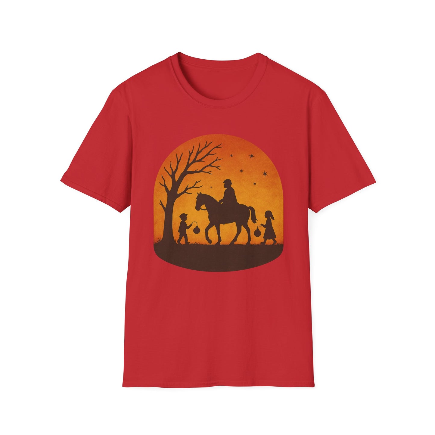 St. Martin, Orange Background - T-Shirt